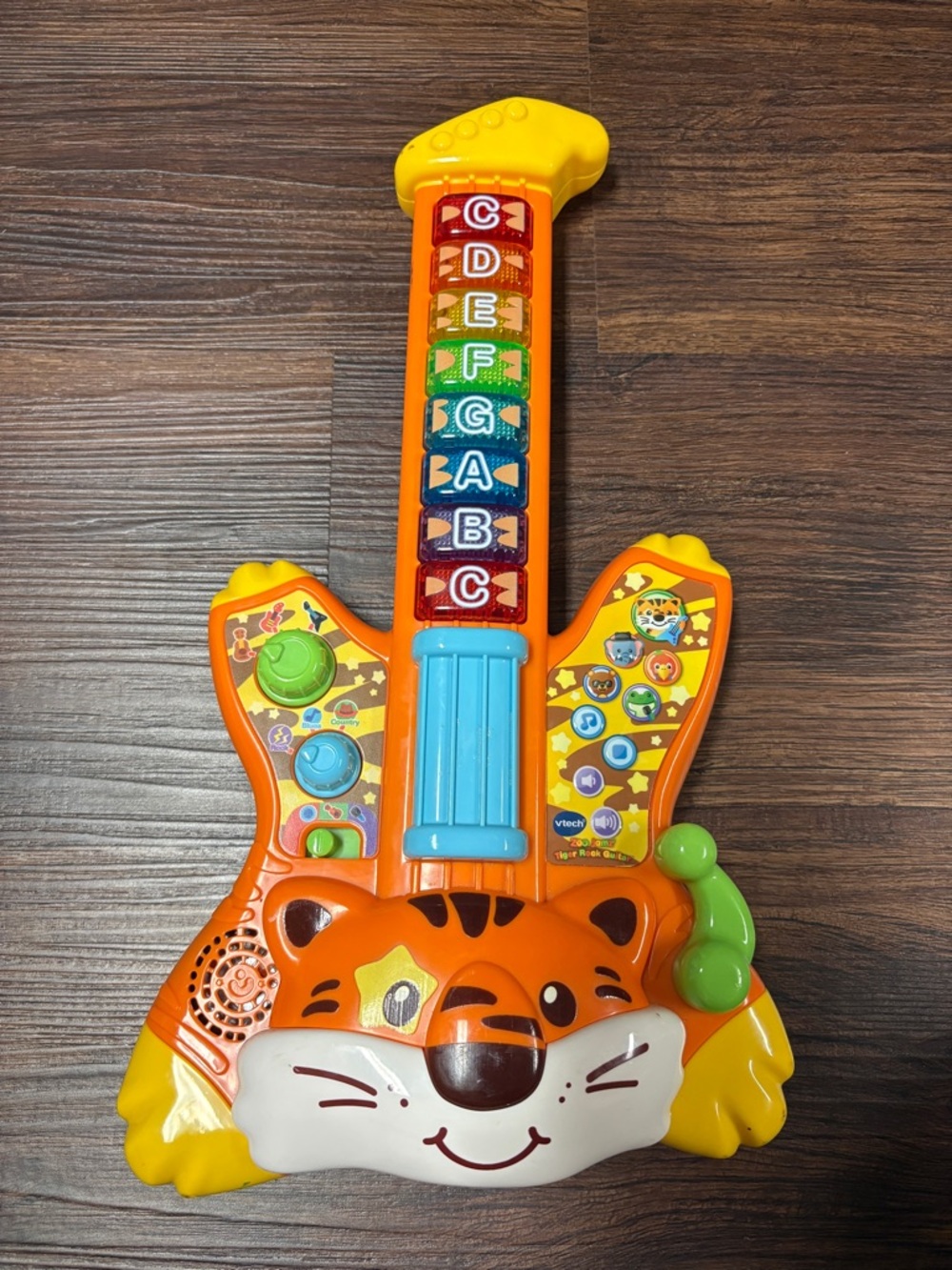 VTech Zoo Jamz Tiger Rock Guitar Musical Instrument Lights Sounds Learning Toy